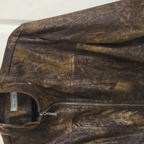 Birch Hill-jacket,coat,gun metal hardware,faux suede,brown,Size XXL - Picture 6 of 14